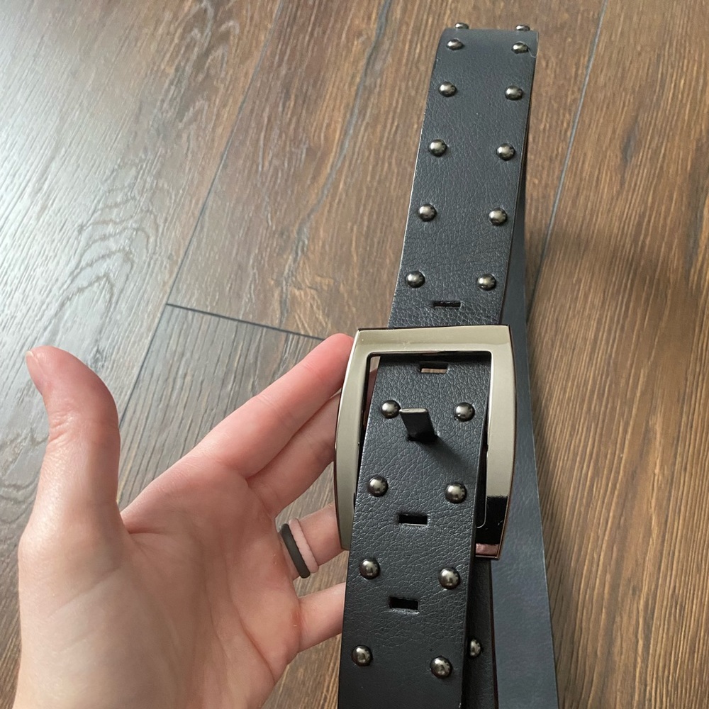 Calvin Klein black studded belt